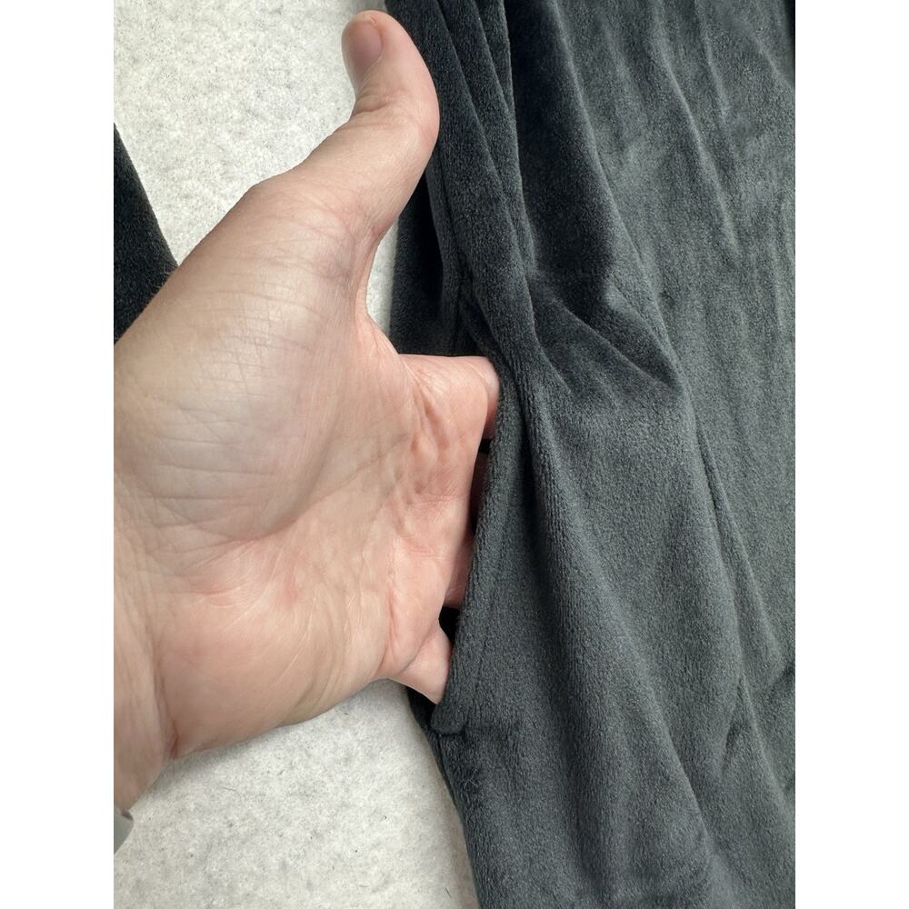Aria Womens Medium Nightgown Black Long Sleeve Stretch Velour Sleepwear Soft - Picture 3 of 7